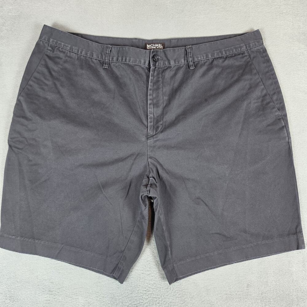 Michael Michael Kors Men's Flat Front Chino Shorts Black Size 40 Casual Cotton